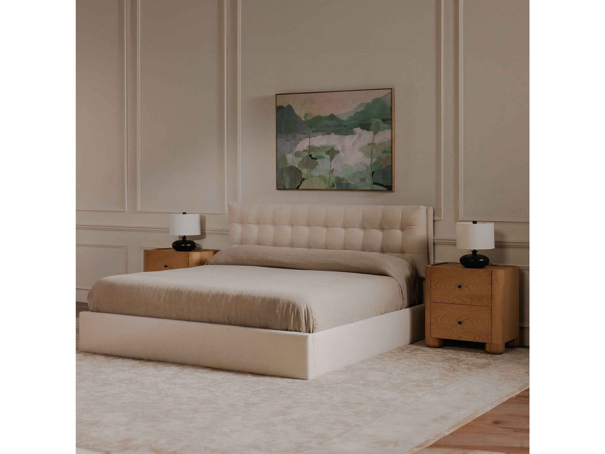 Sebastion Cream King Storage Bed by Moe's Home at Eve Furniture