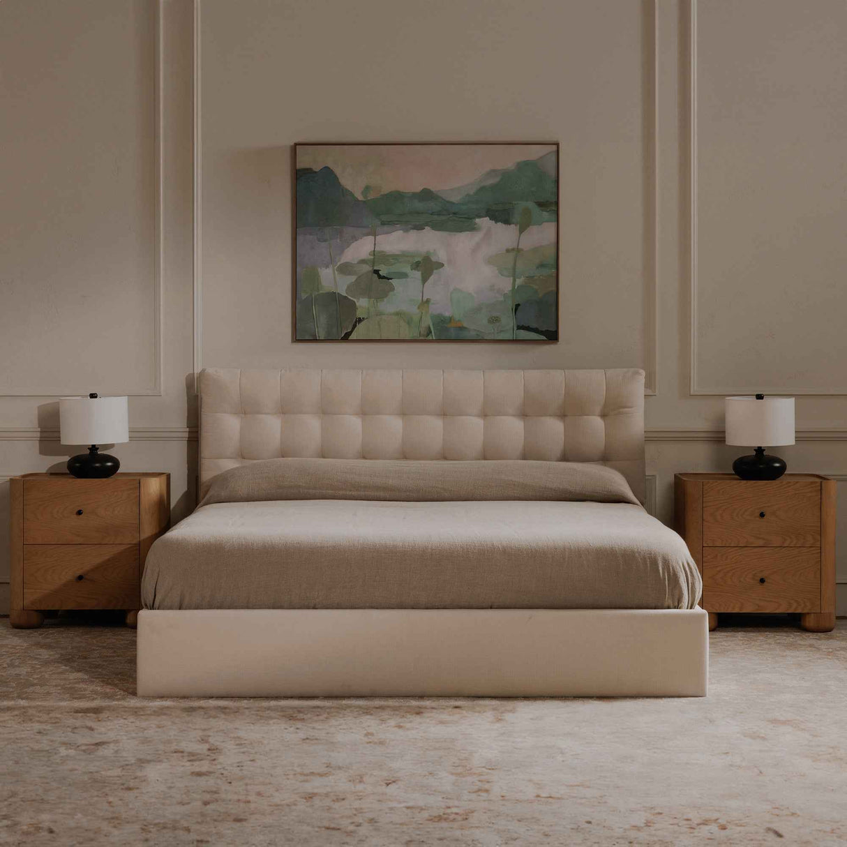 Sebastion Cream Queen Storage Bed by Moe's Home at Eve Furniture