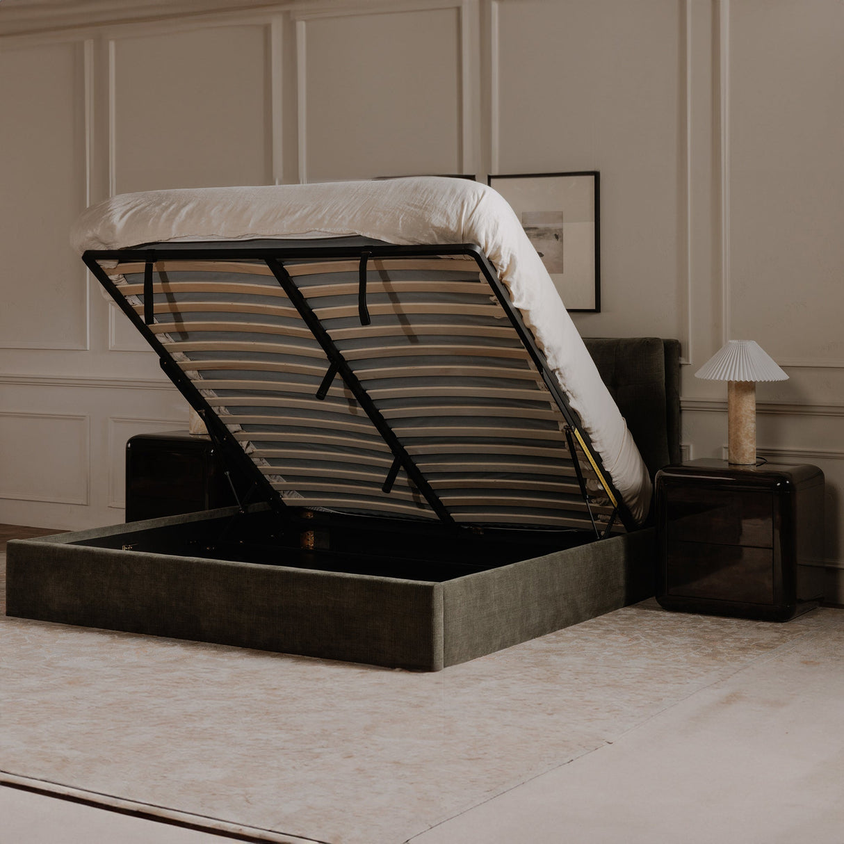 Sebastion Green King Storage Bed by MOES at Eve Furniture