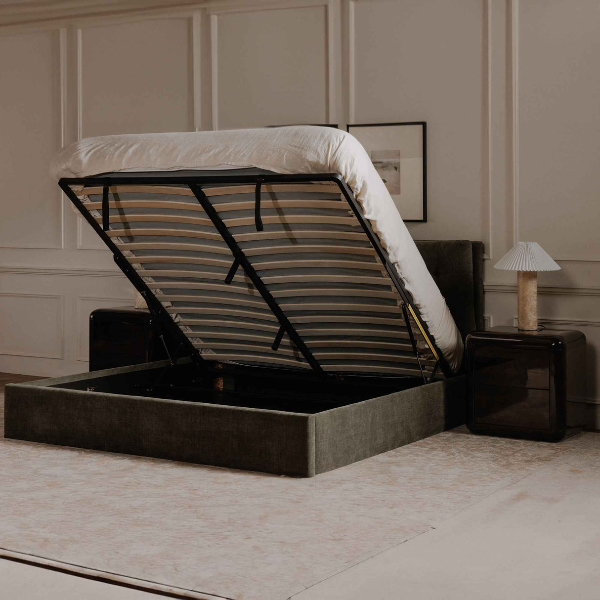 Sebastion Green King Storage Bed