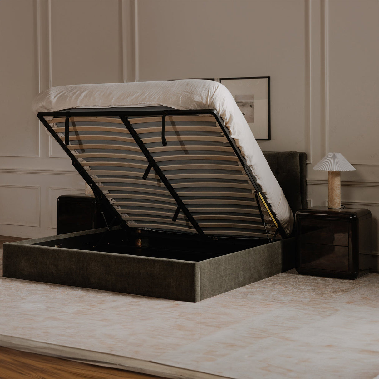 Sebastion Green Queen Storage Bed by MOES at Eve Furniture