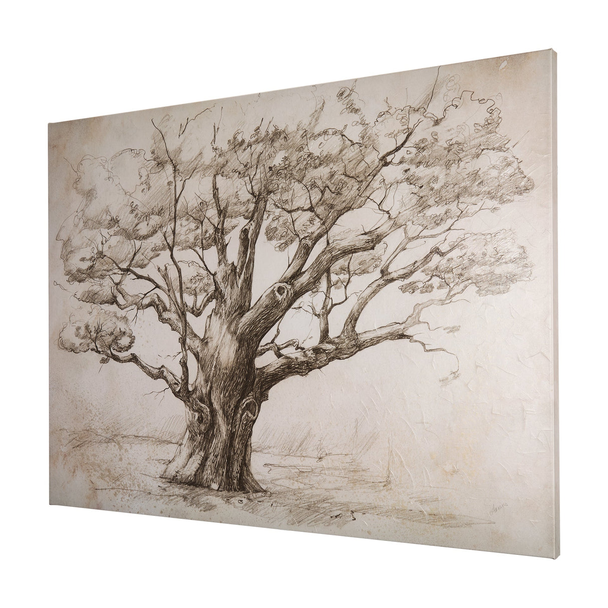 Secret Life of Tree by Mercana Studio a Hand Embellished Textured Canvas by Mercana at Eve Furniture