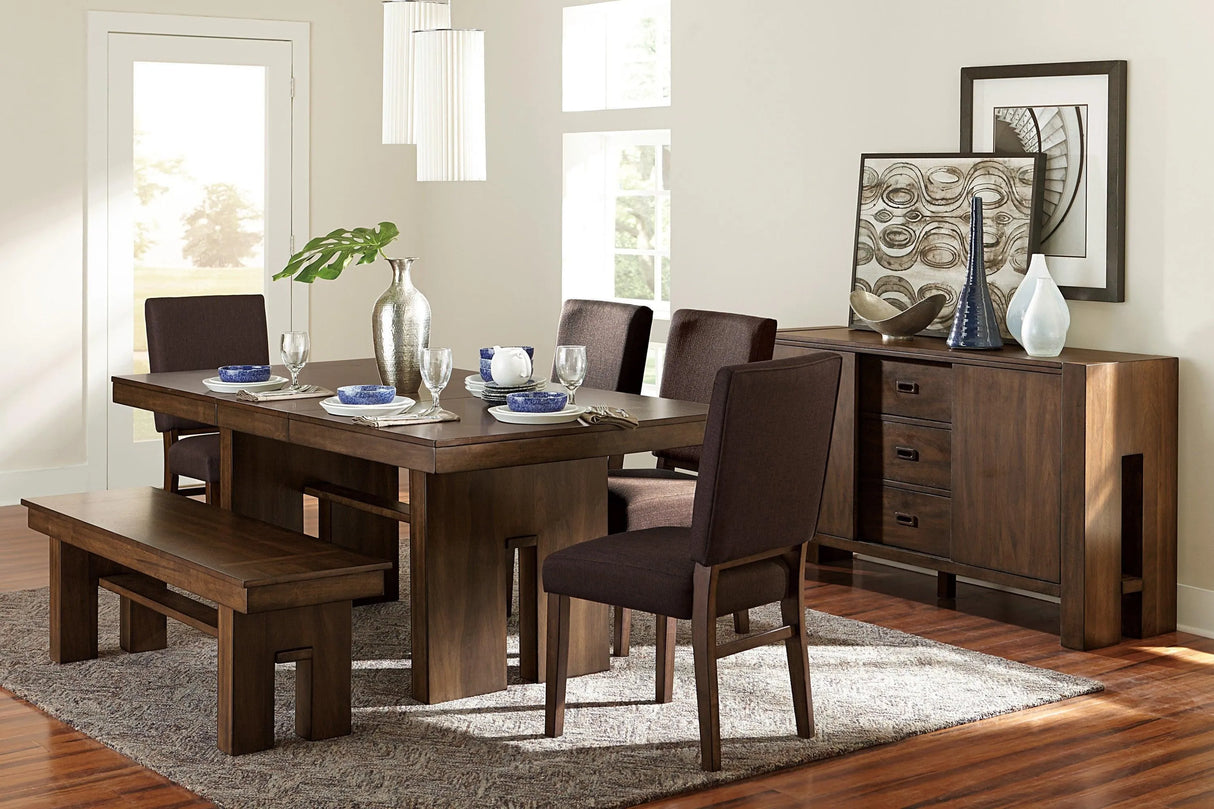 Sedley Walnut Extendable Dining Table by Homelegance at Eve Furniture