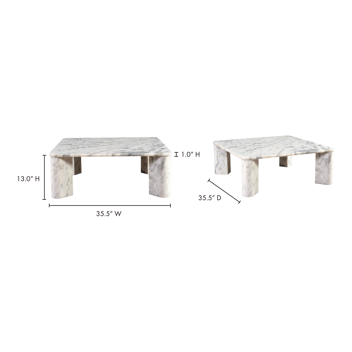 Segment Ashen Grey Coffee Table by MOES at Eve Furniture