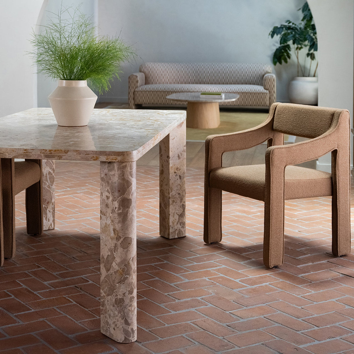 Segment Beige Panther Stone Dining Table by Moe's Home at Eve Furniture