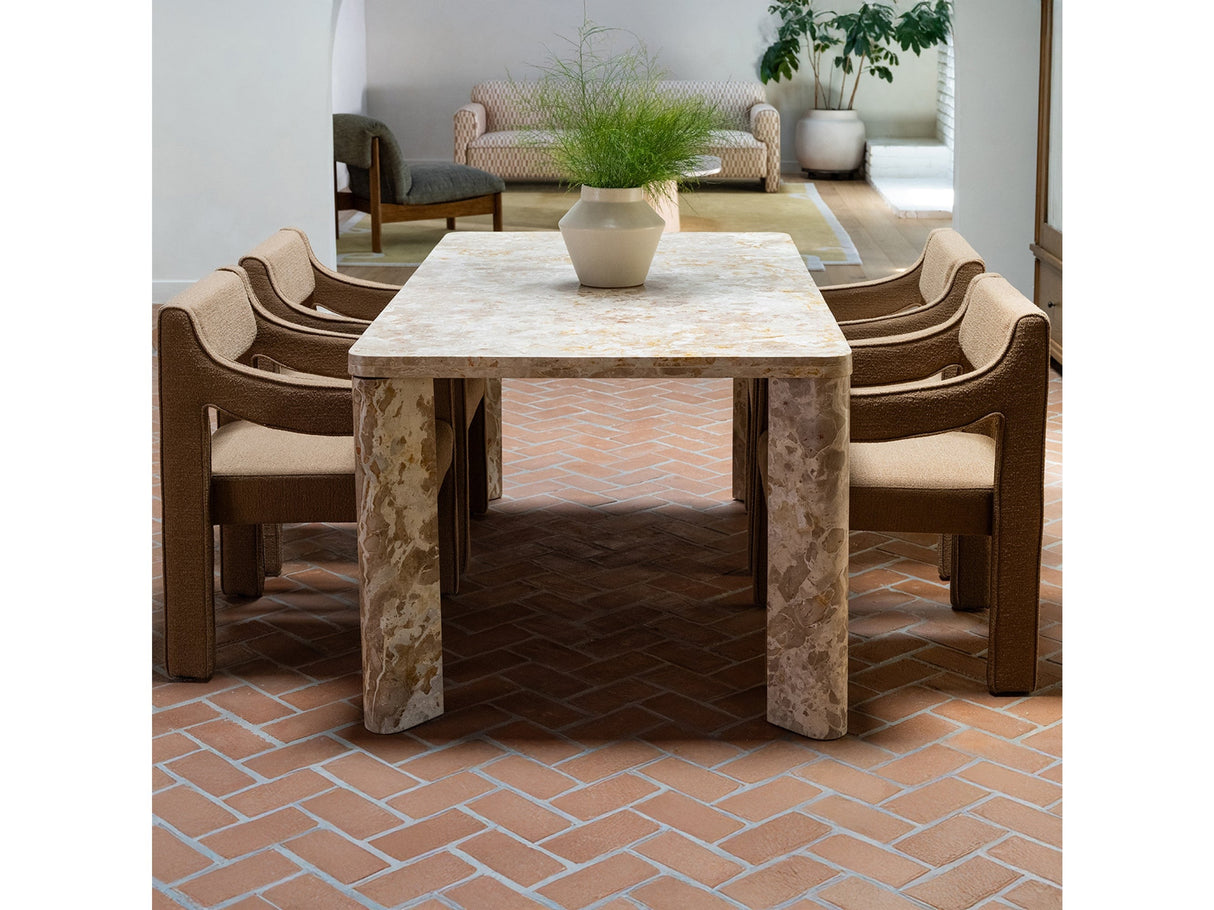 Segment Beige Panther Stone Dining Table by Moe's Home at Eve Furniture