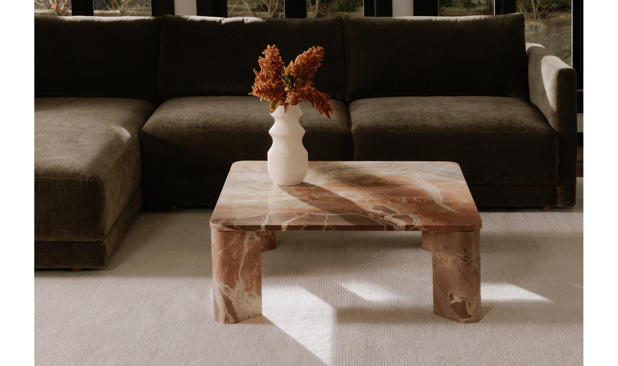 Segment Orange Levante Marble Coffee Table by Moe's Home at Eve Furniture
