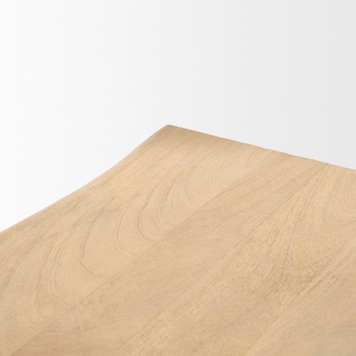 Sekou Light Brown Wooden Craftsman Bench by Mercana at Eve Furniture
