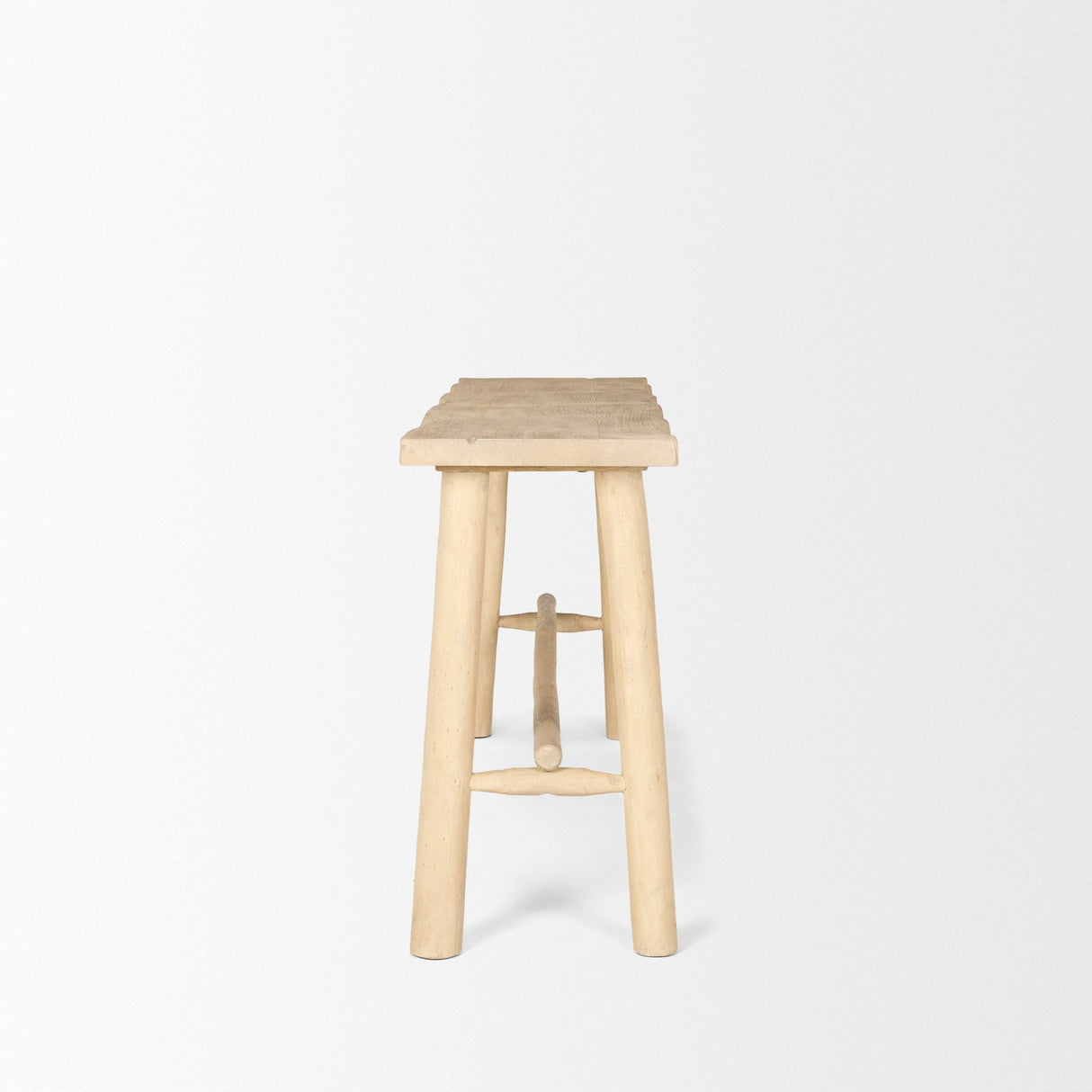 Sekou Light Brown Wooden Craftsman Console Table by Mercana at Eve Furniture