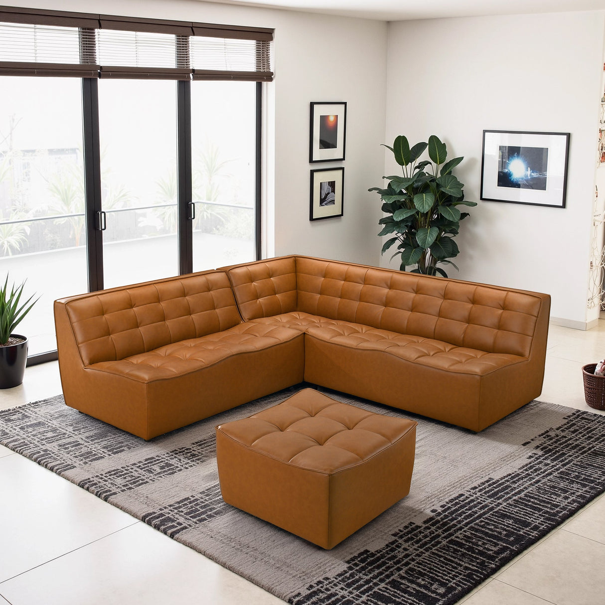 Selen Comfy & Chic Corner Sectional Sofa with Ottoman by Ashcroft Furniture at Eve Furniture