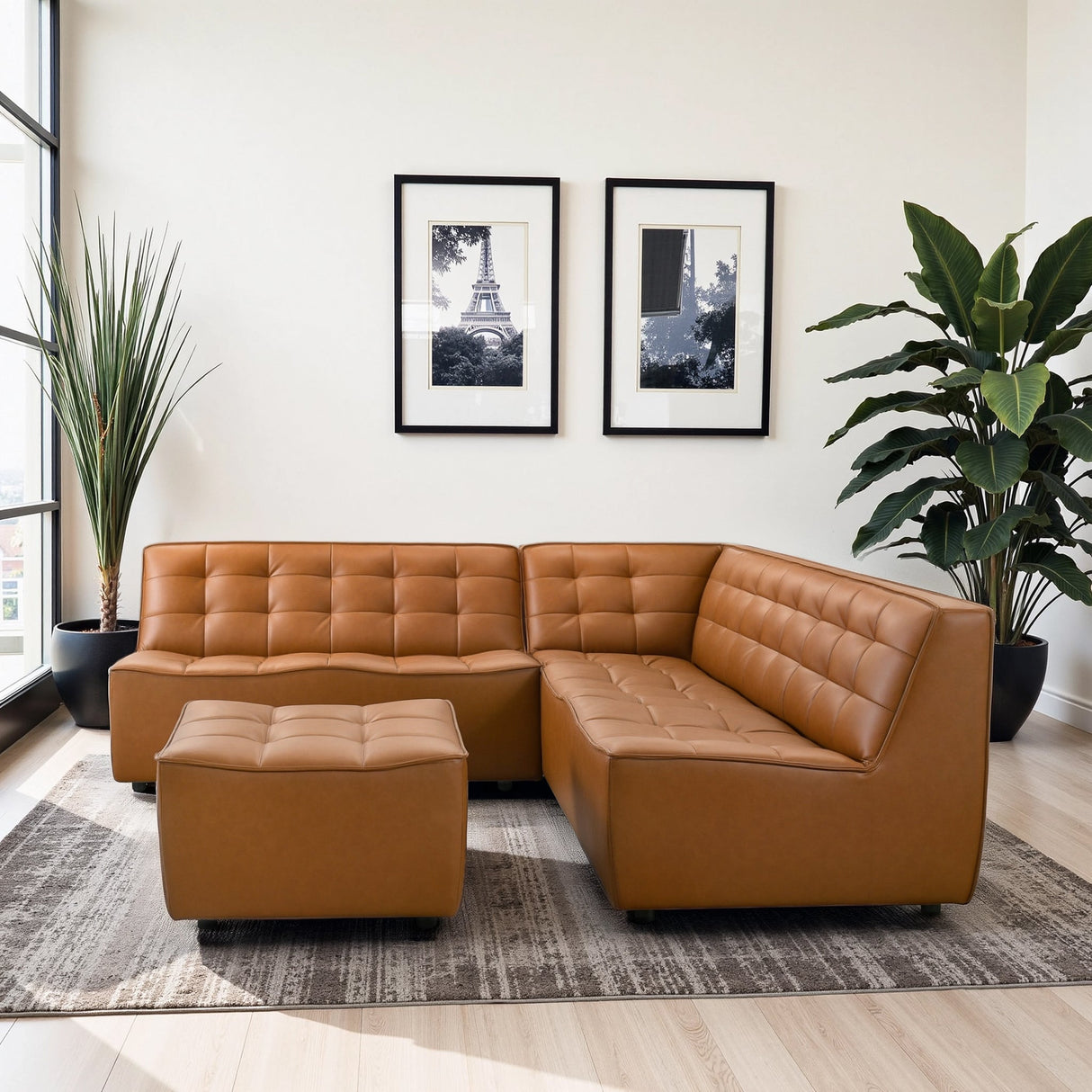 Selen Comfy & Chic Corner Sectional Sofa with Ottoman by Ashcroft Furniture at Eve Furniture