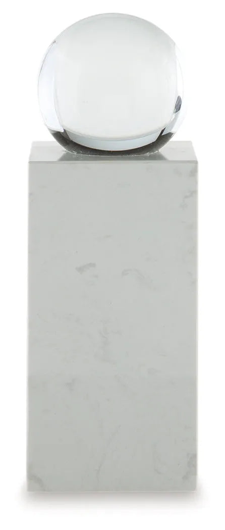 Sellner Clear/White Sculpture by Ashley at Eve Furniture