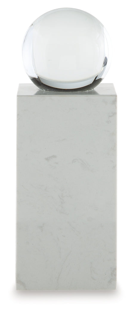 Sellner Clear/White Sculpture by Ashley at Eve Furniture