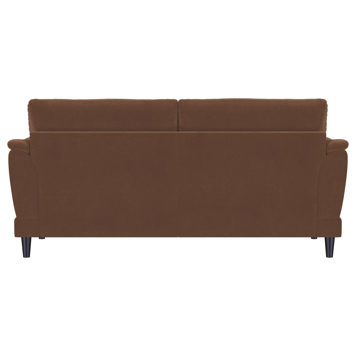 Selma Rust Velvet Crescent Arm Sofa by Coaster at Eve Furniture