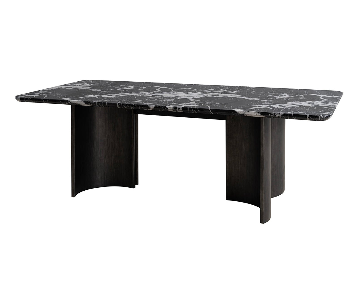 Selsey Black Stone Top Dining Table by Furniture of America at Eve Furniture