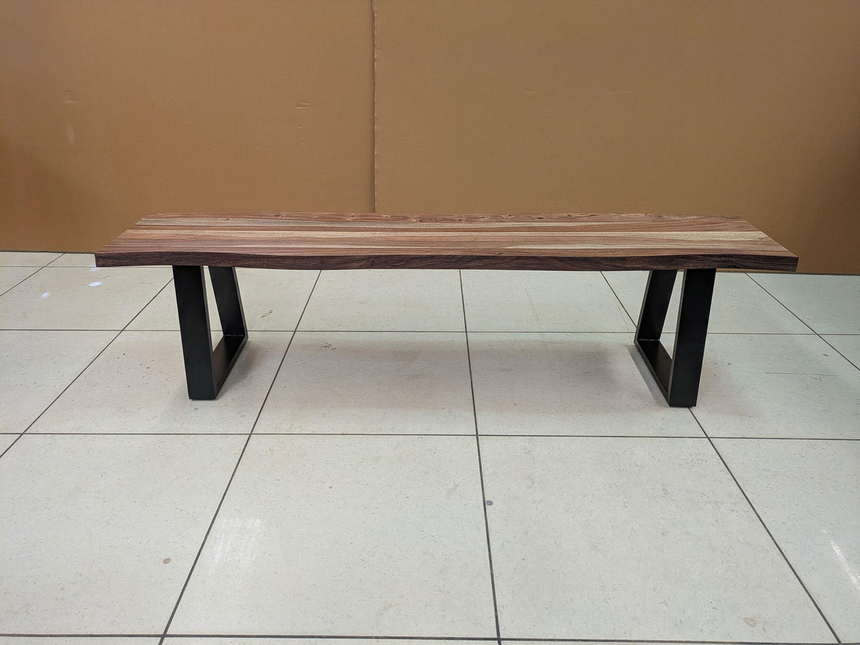 Selwyn Light Sheesham Live Edge Solid Wood Dining Bench by Coaster at Eve Furniture