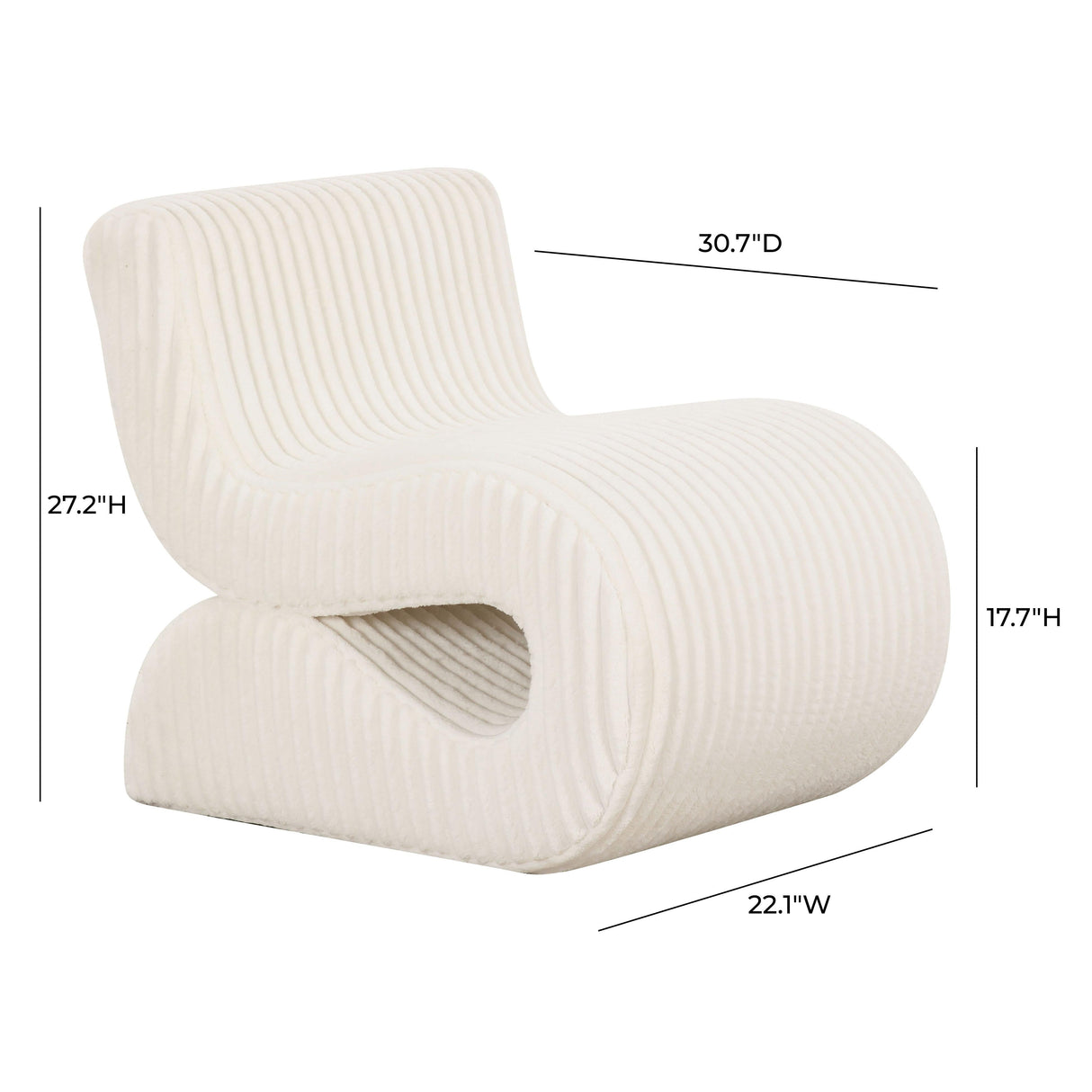 Senna Oversized Corduroy Accent Chair by TOV Furniture at Eve Furniture