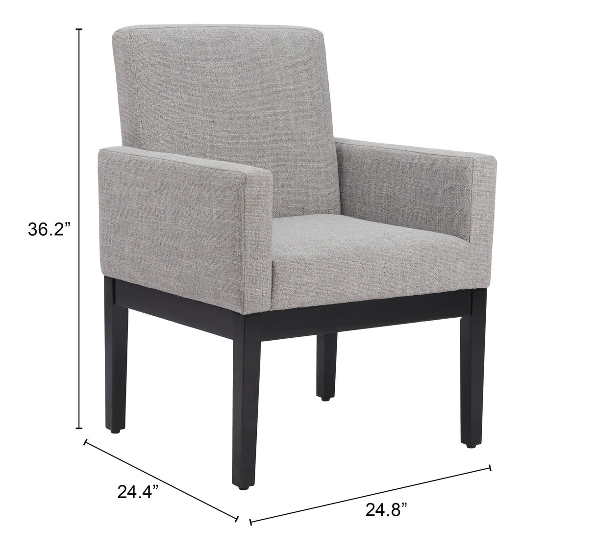 Senzil Gray Dining Chair by Zuomod at Eve Furniture