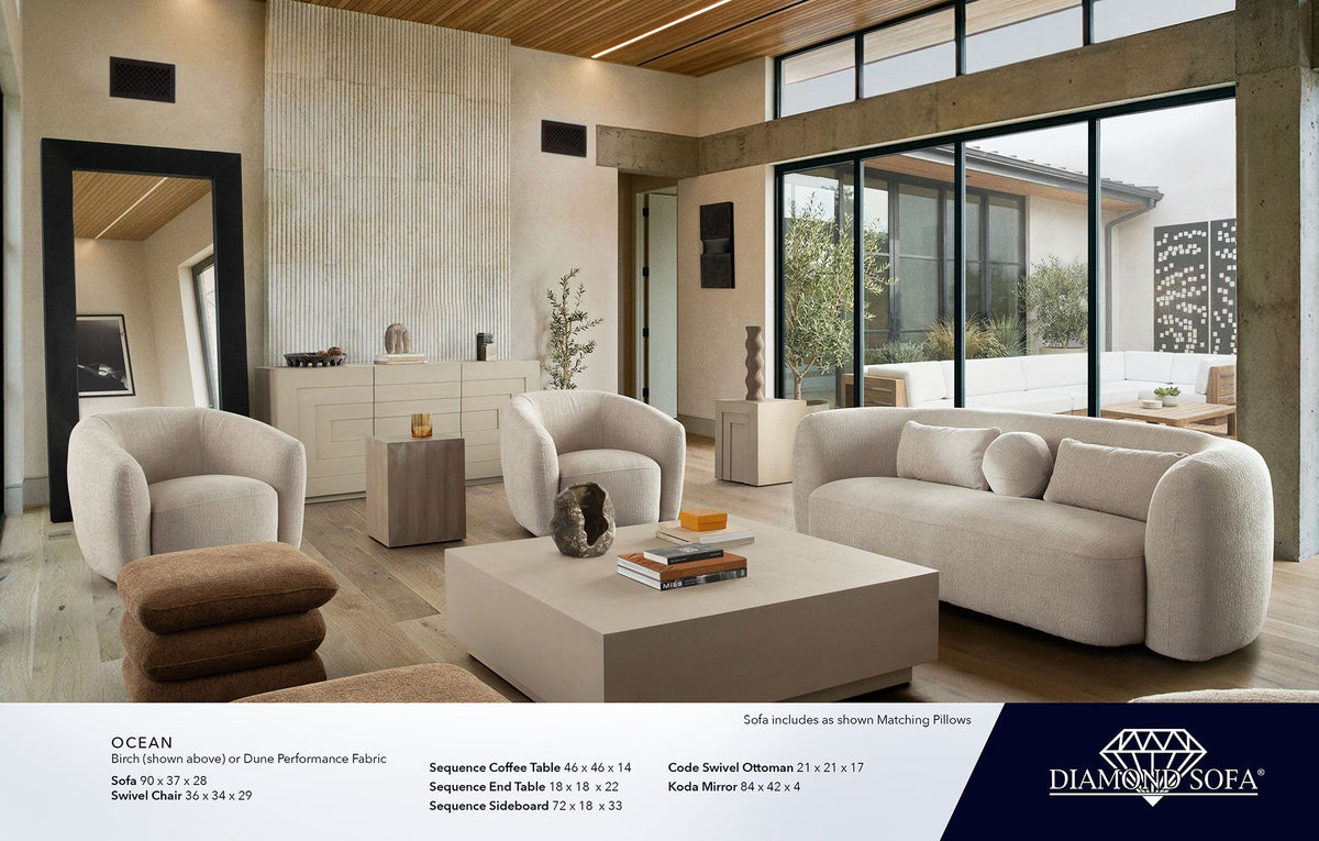 Sequence Light Natural Wood Coffee Table by Diamond Sofa at Eve Furniture