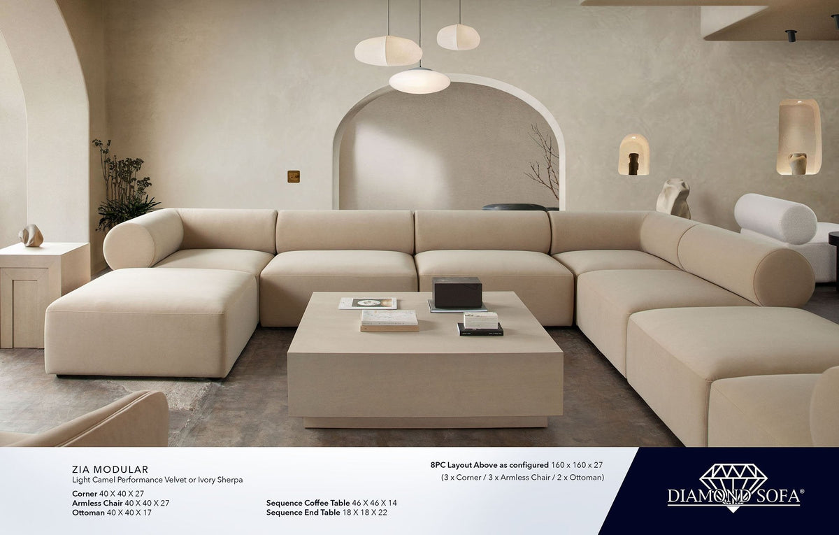 Sequence Light Natural Wood Coffee Table by Diamond Sofa at Eve Furniture