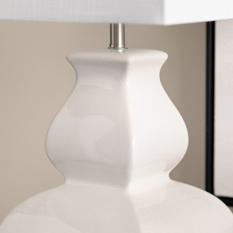 Serafina White Table Lamp by Crestview at Eve Furniture