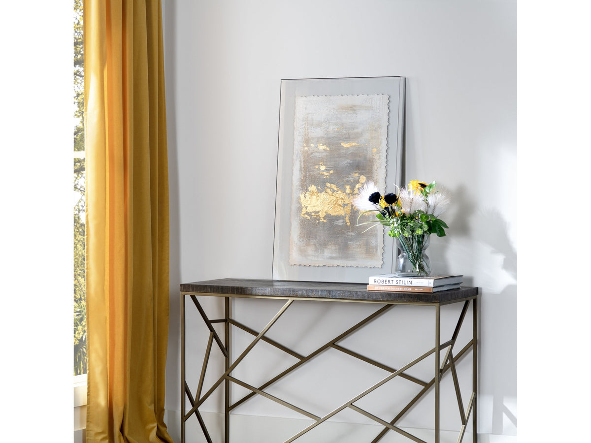Serena 1 Gold/White Wall Art by Crestview at Eve Furniture