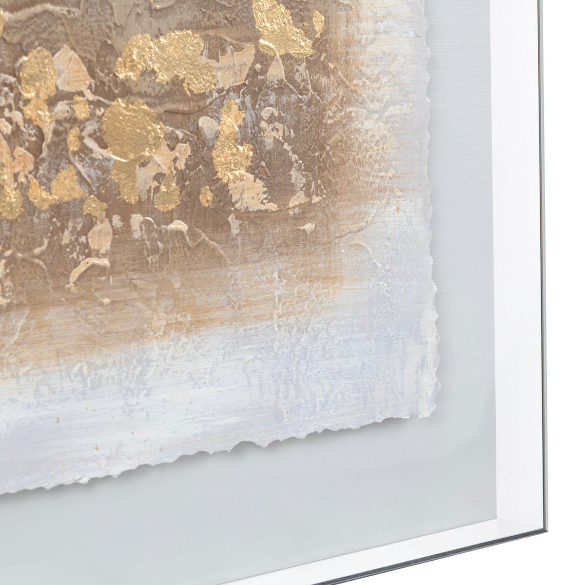 Serena 3 Gold/White Wall Art by Crestview at Eve Furniture