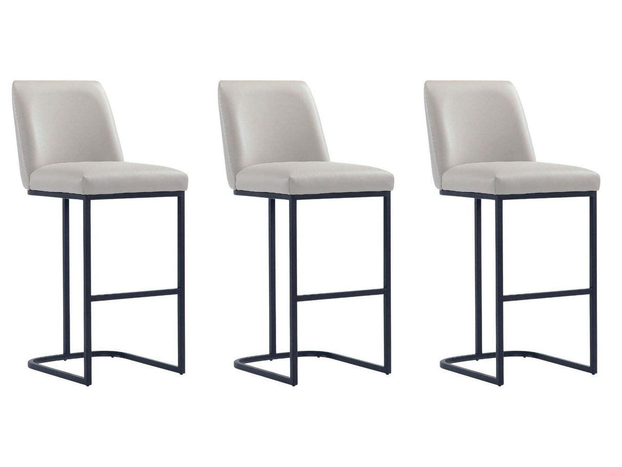 Serena Barstool in Light Grey (set of 3) by Manhattan Comfort at Eve Furniture