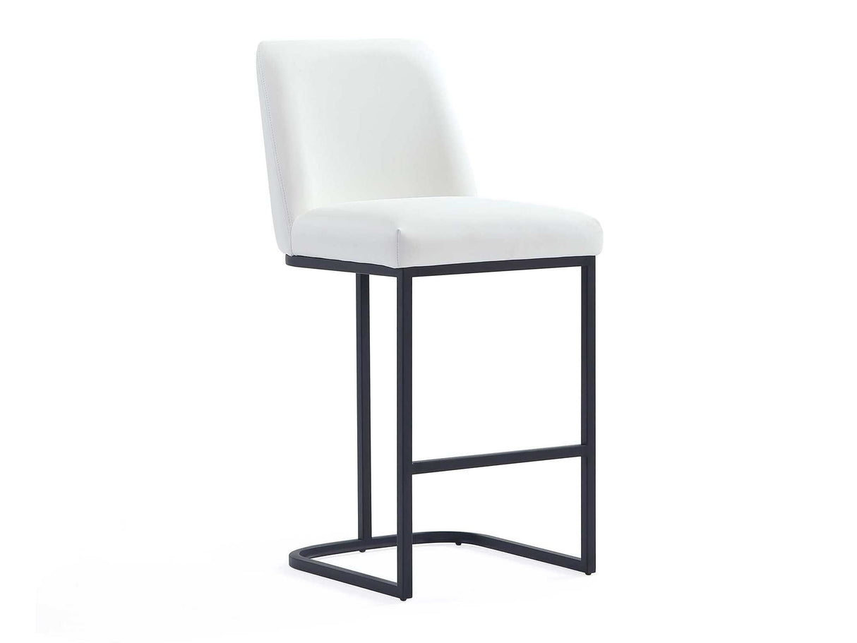 Serena Counter Stool in White by Manhattan Comfort at Eve Furniture