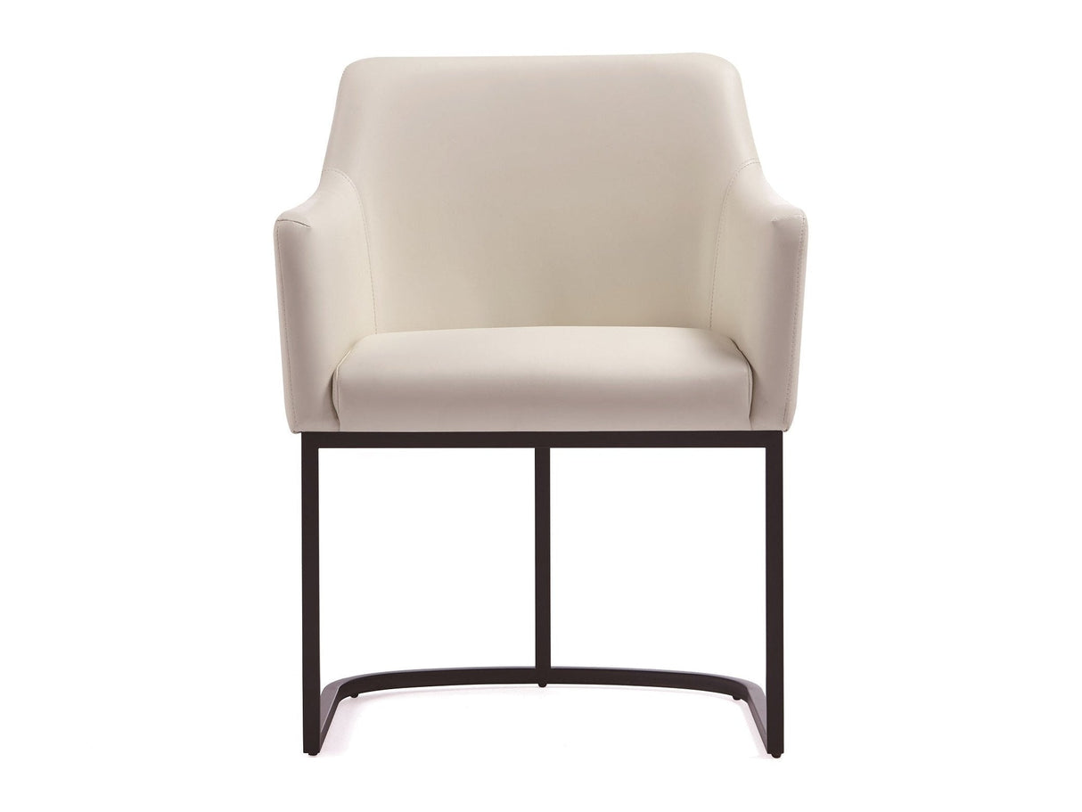 Serena Dining Armchair in Cream by Manhattan Comfort at Eve Furniture