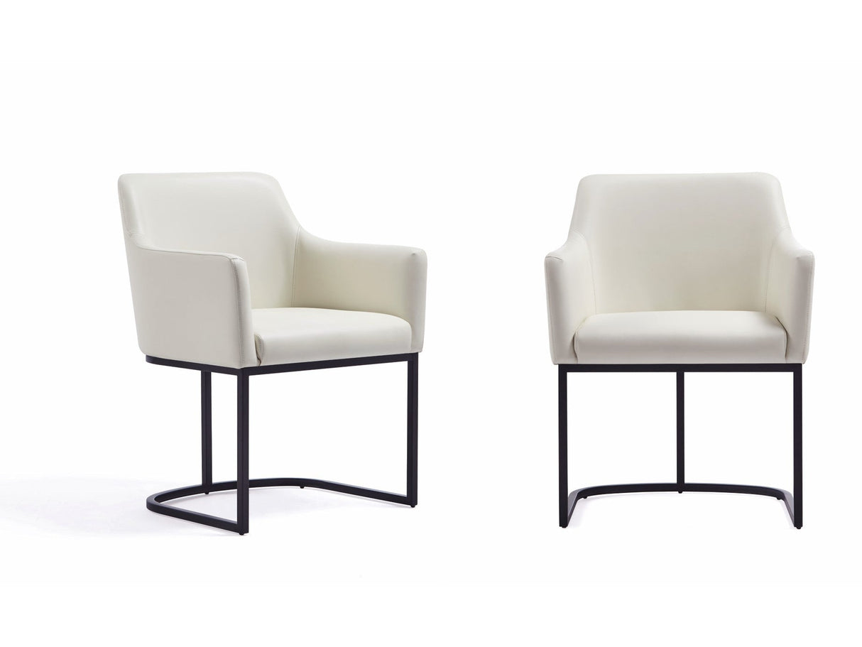 Serena Dining Armchair in Cream (set of 2) by Manhattan Comfort at Eve Furniture