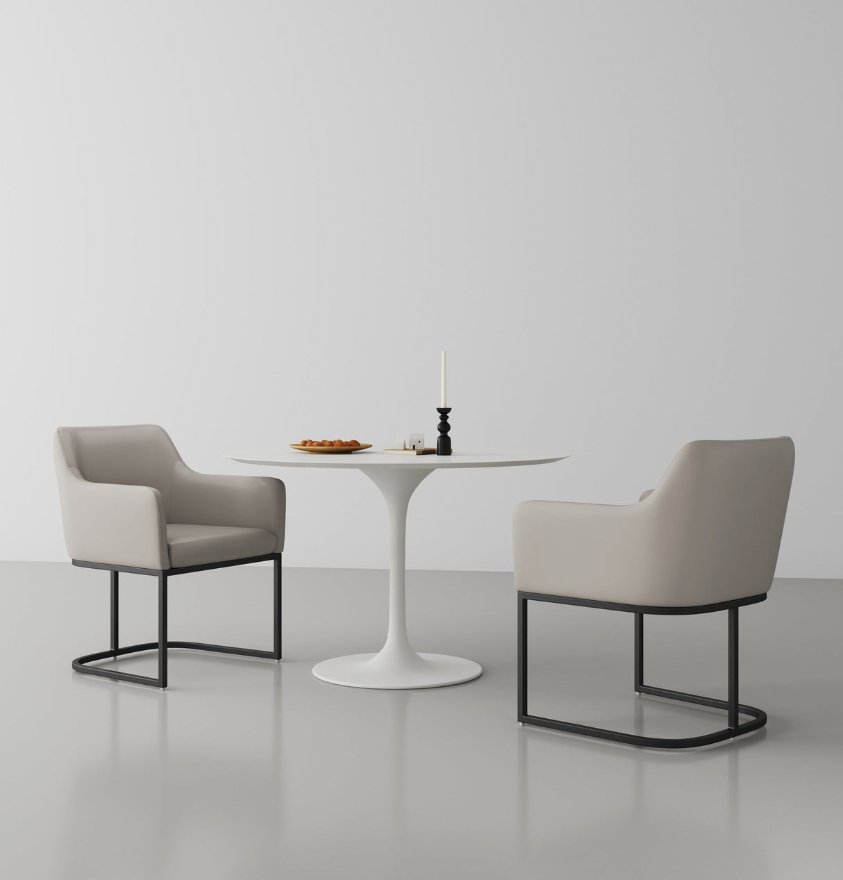 Serena Dining Armchair in Light Grey (set of 2) by Manhattan Comfort at Eve Furniture