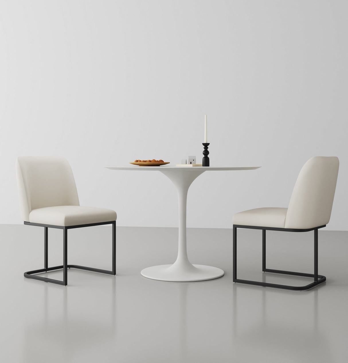 Serena Dining Chair in Cream (set of 2) by Manhattan Comfort at Eve Furniture