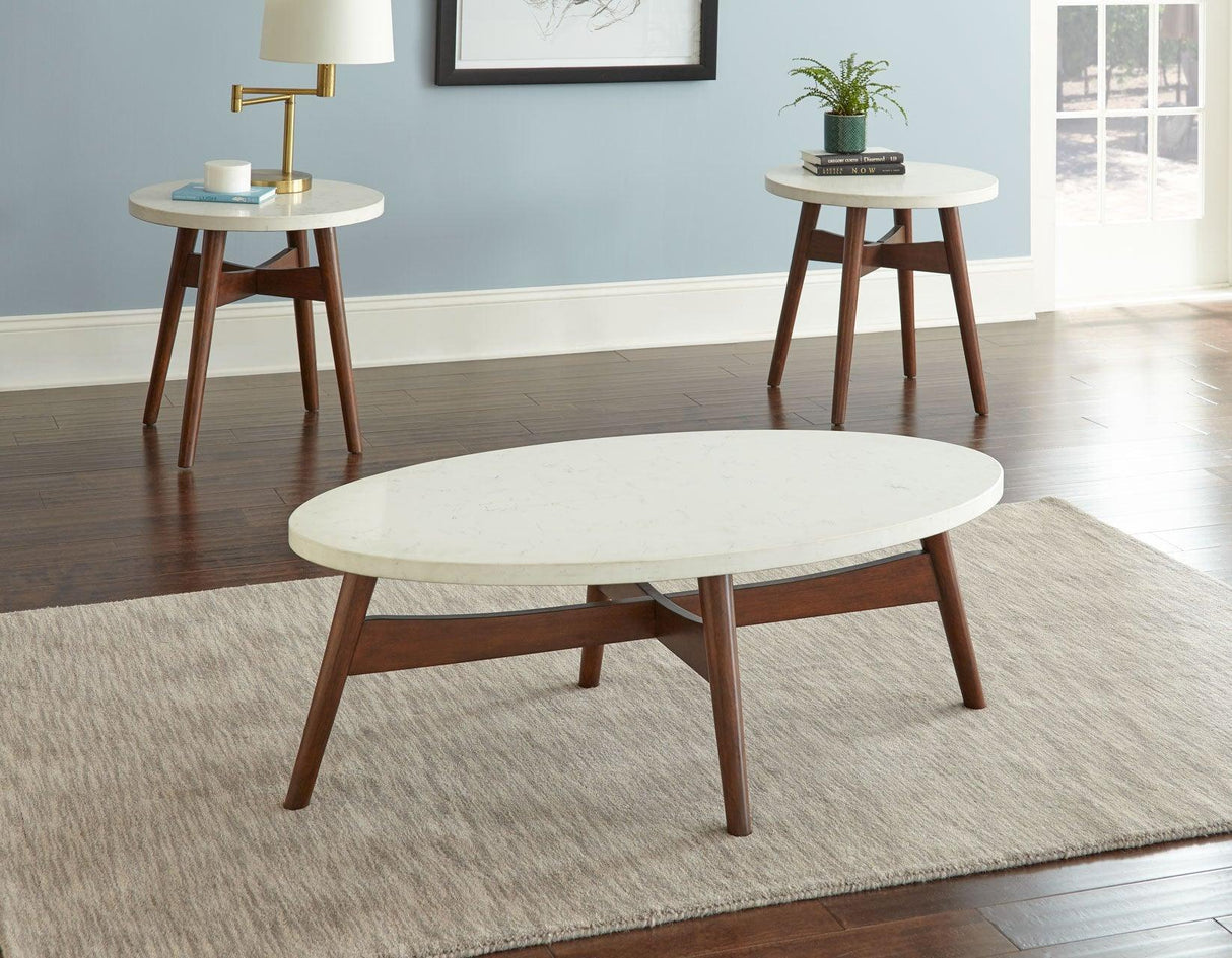 Serena Silverstone Round End Table by Steve Silver at Eve Furniture