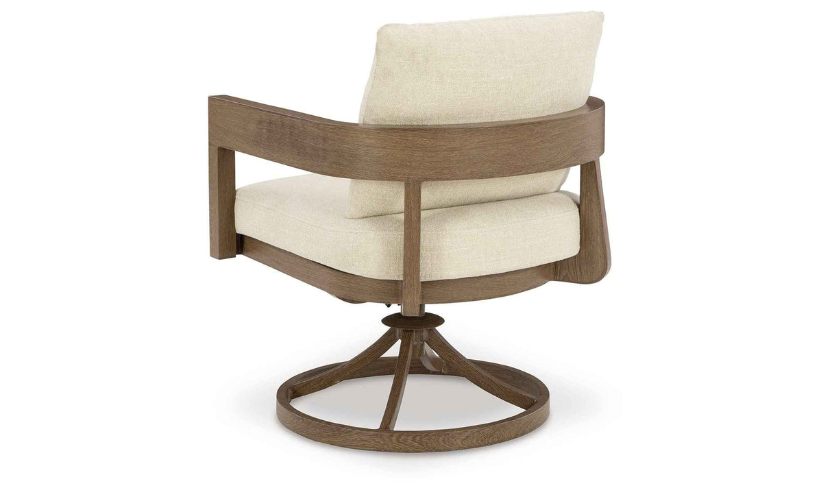Serene Bay Dark Brown Outdoor Dining Table and 4 Chairs by Ashley at Eve Furniture