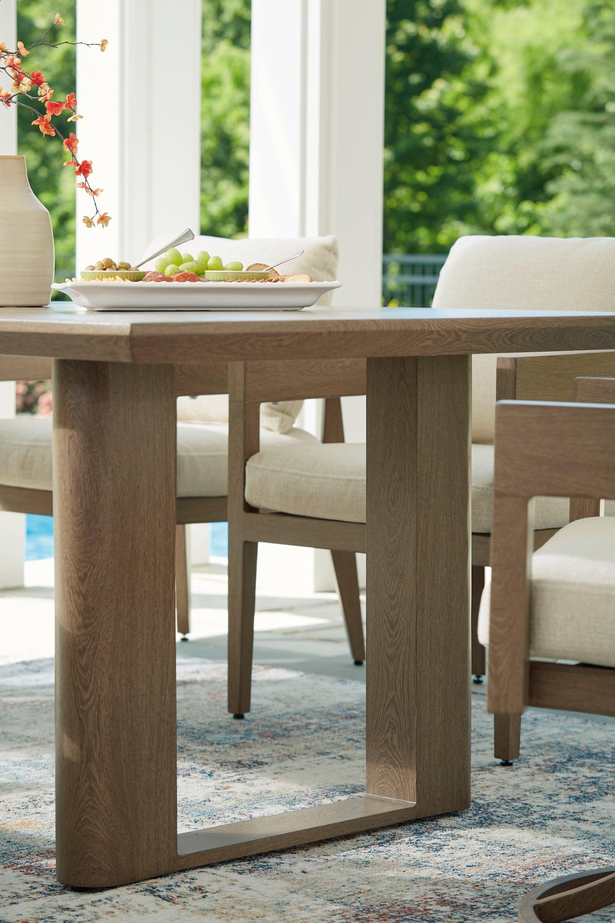 Serene Bay Dark Brown Outdoor Dining Table by Ashley at Eve Furniture
