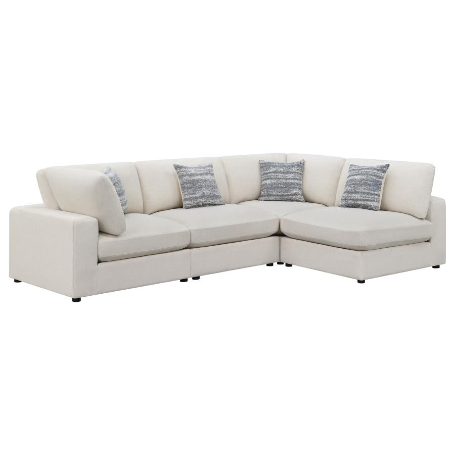 Serene Beige 4-Piece Upholstered Modular Sectional by Coaster at Eve Furniture