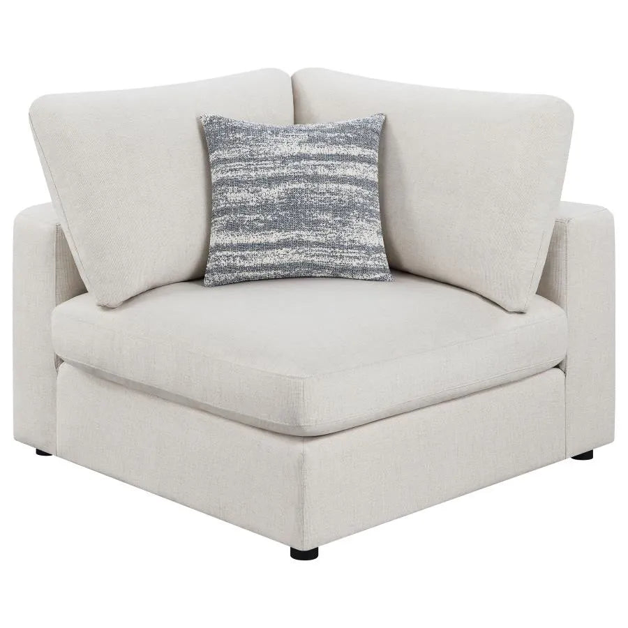 Serene Beige 4-Piece Upholstered Modular Sectional with Ottoman by Coaster at Eve Furniture