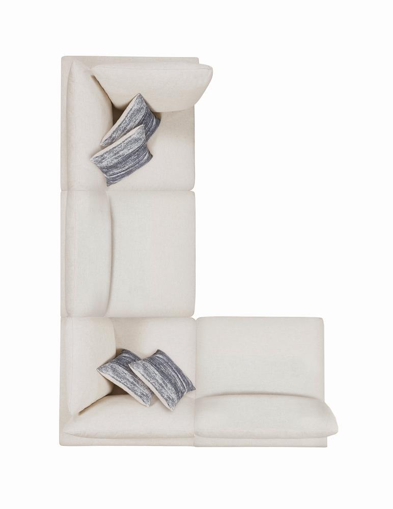 Serene Beige Upholstered Armless Chair by Coaster at Eve Furniture