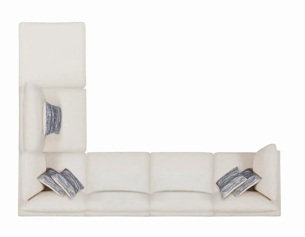 Serene Beige Upholstered Armless Chair by Coaster at Eve Furniture