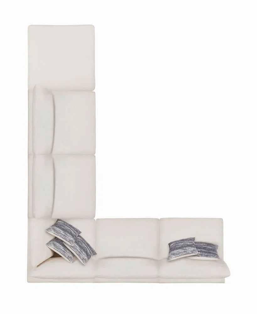 Serene Beige Upholstered Armless Chair by Coaster at Eve Furniture