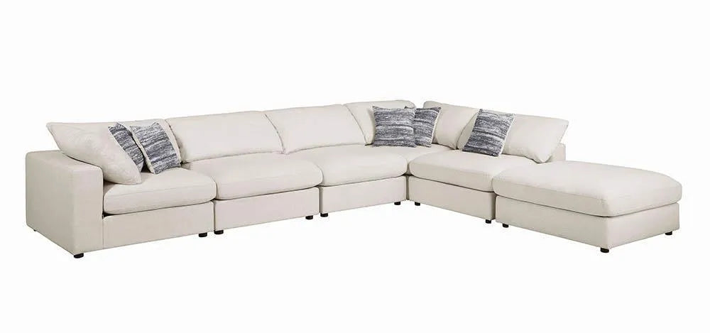 Serene Beige Upholstered Rectangular Ottoman by Coaster at Eve Furniture