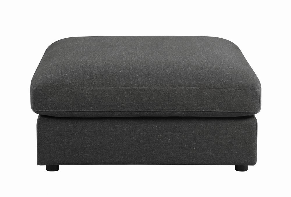Serene Charcoal Upholstered Rectangular Ottoman by Coaster at Eve Furniture