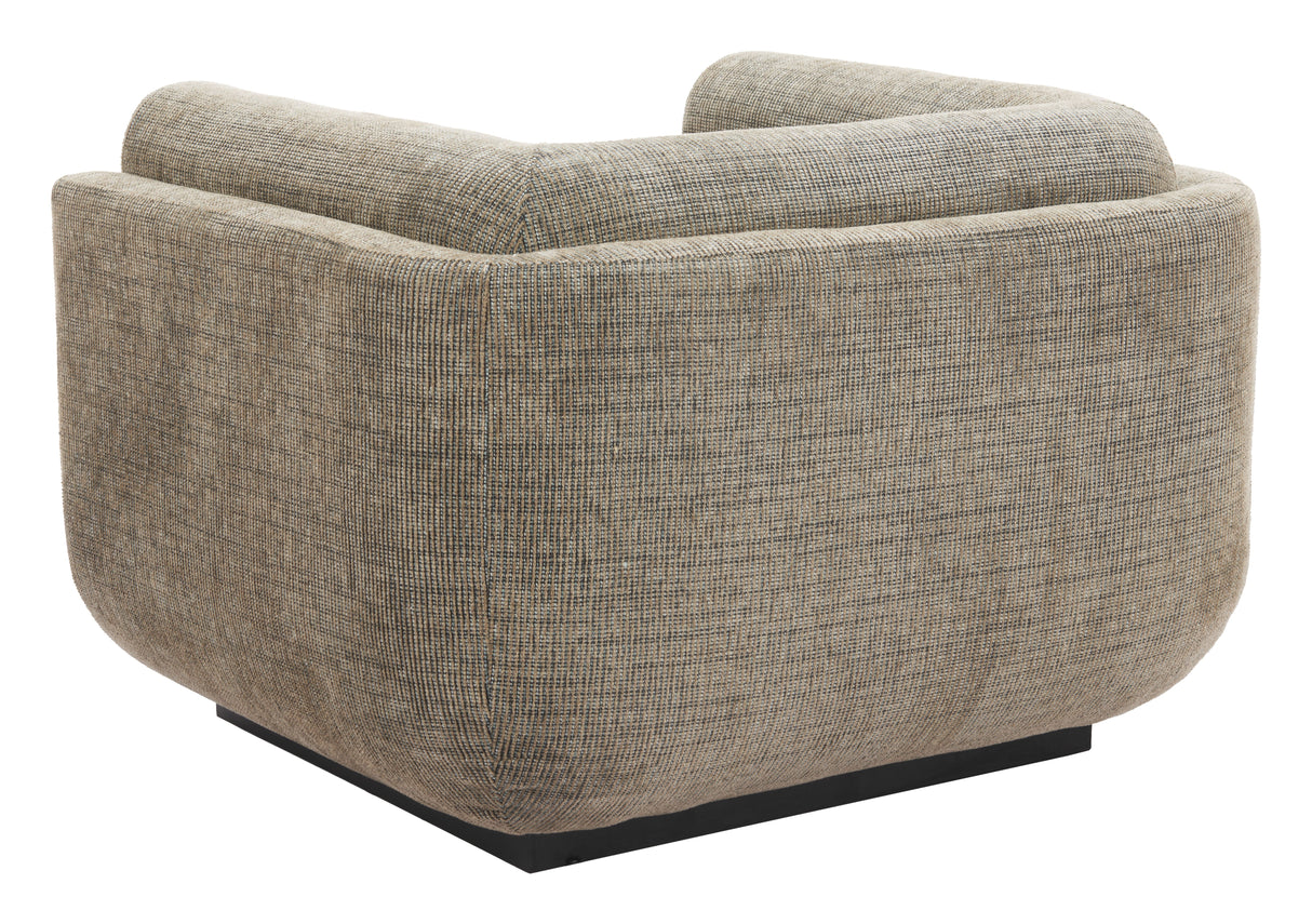 Sereneu Green Tweed Accent Chair by Zuomod at Eve Furniture