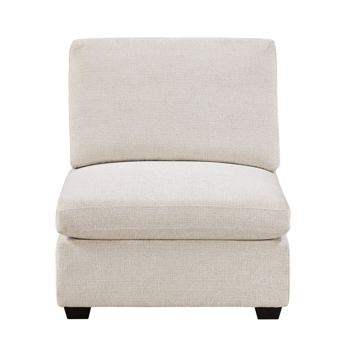 Serenity Beige 5-Piece Modular Sectional with Two Ottomans by Homelegance at Eve Furniture