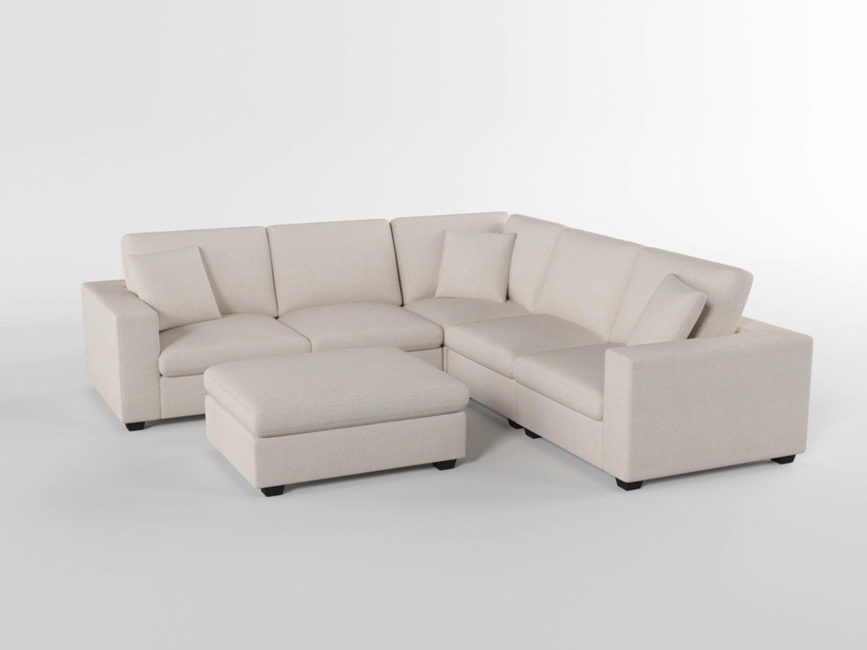 Serenity Beige Ottoman by Homelegance at Eve Furniture
