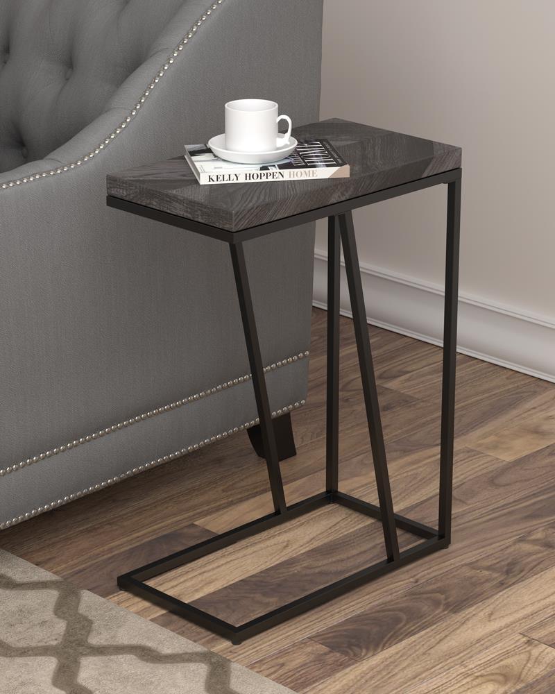 Sergio Rustic Gray Chevron Rectangular Accent Table by Coaster at Eve Furniture
