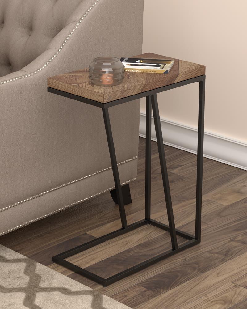 Sergio Tobacco Chevron Rectangular Accent Table by Coaster at Eve Furniture