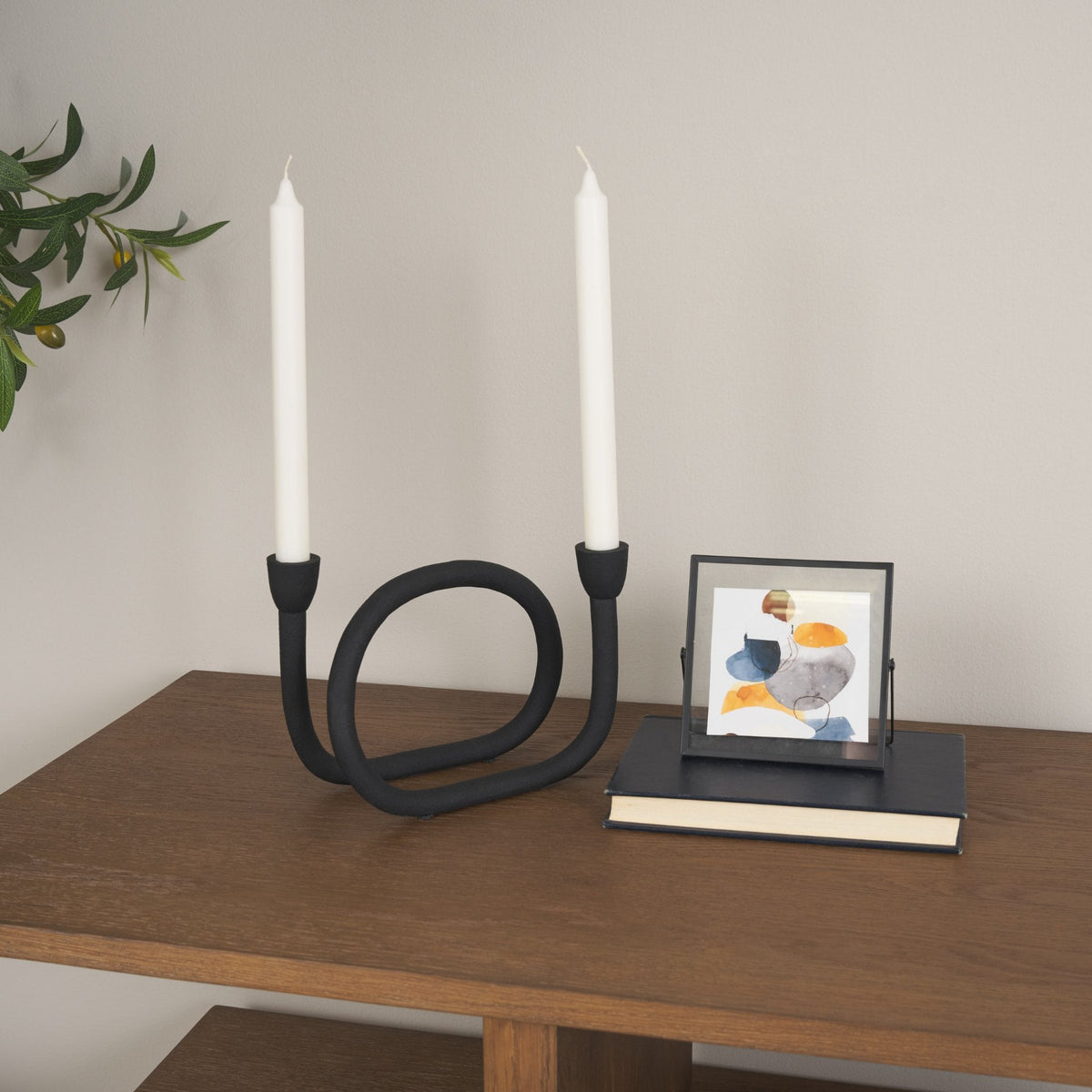 Serpens Black Metal Large Candleholder by Mercana at Eve Furniture