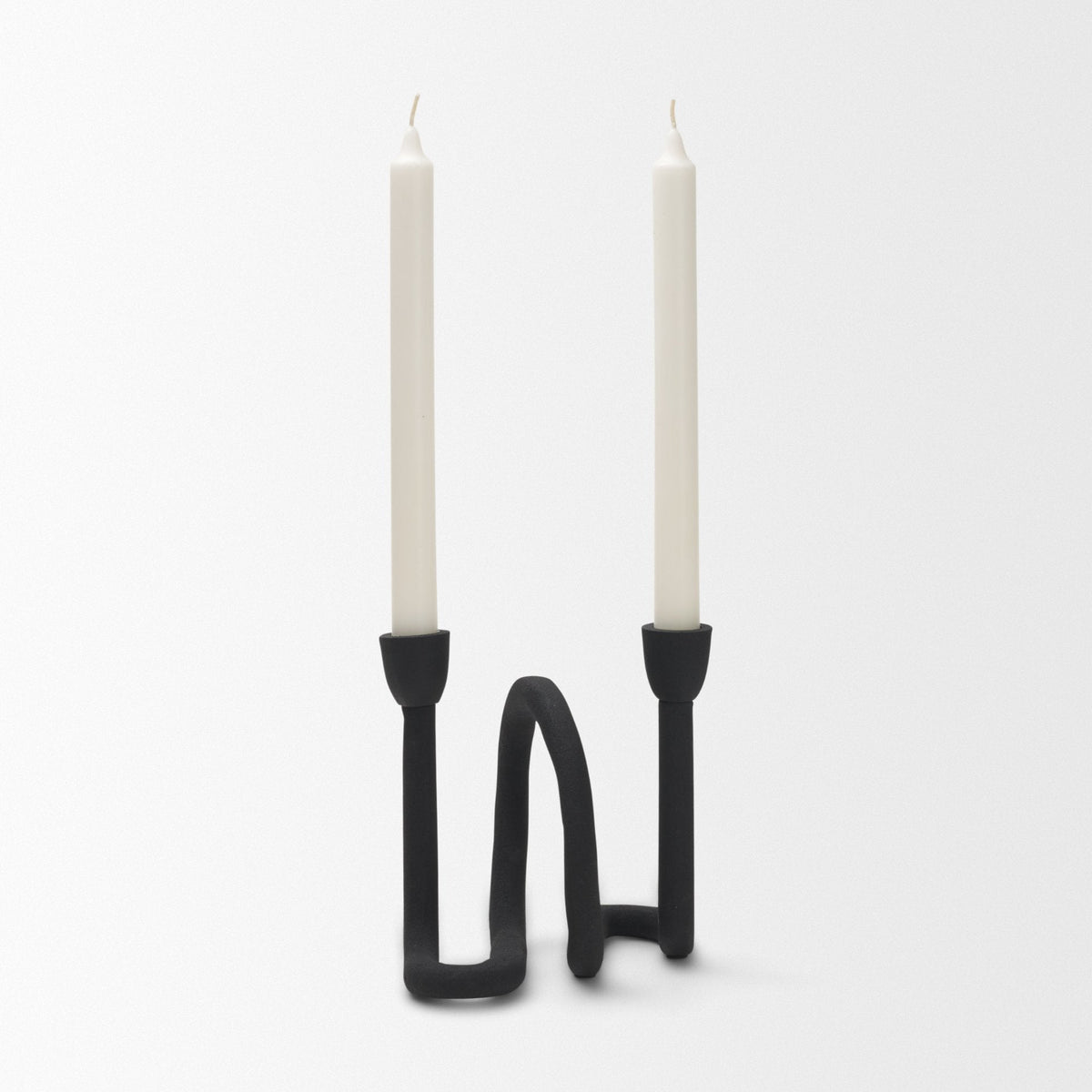 Serpens Black Metal Narrow Candle Holder by Mercana at Eve Furniture